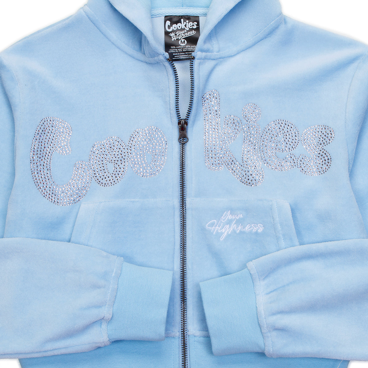 Cookies x Your Highness Stoned Velour Zip Hoodie