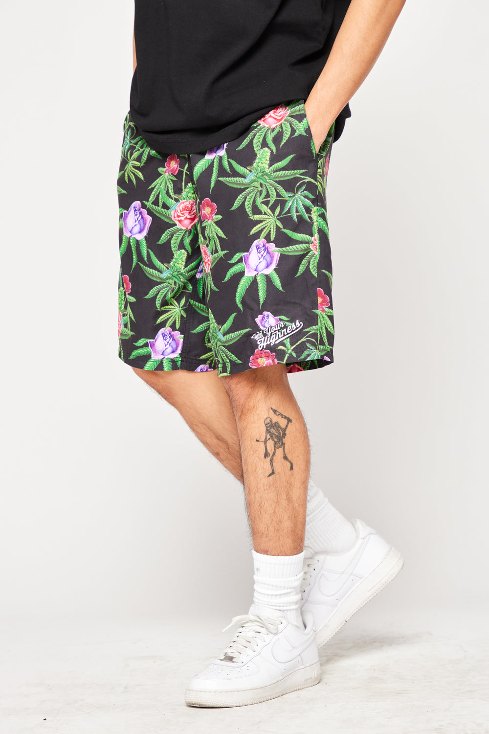 Green Dream Board Shorts Black