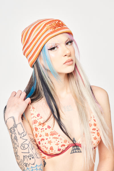 In The Groove Striped Beanie