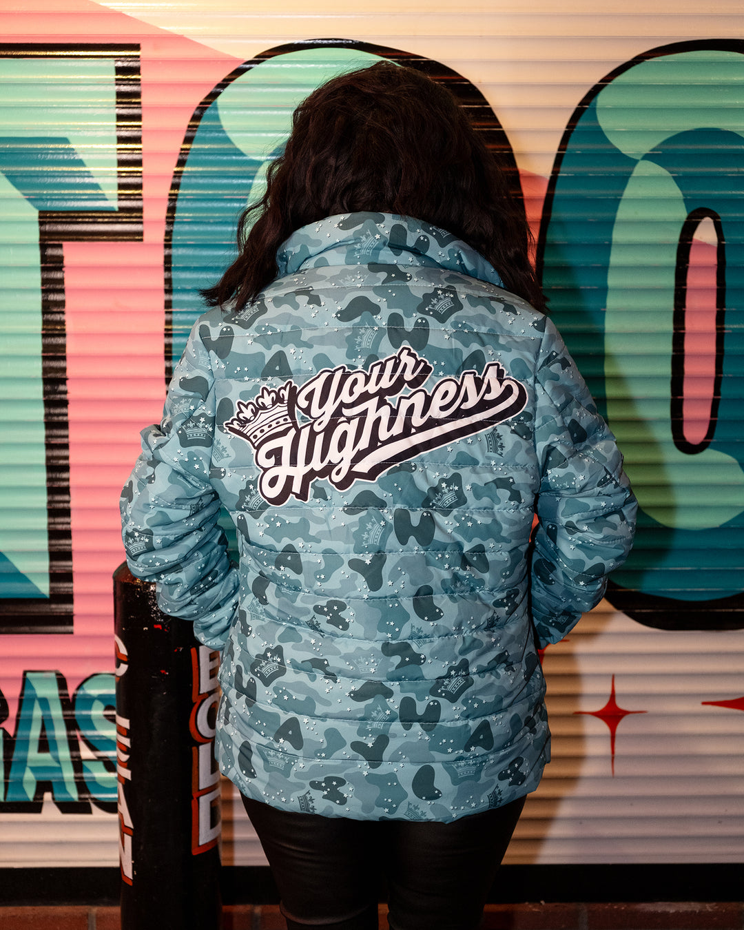 Ocean Camo Puffer Jacket