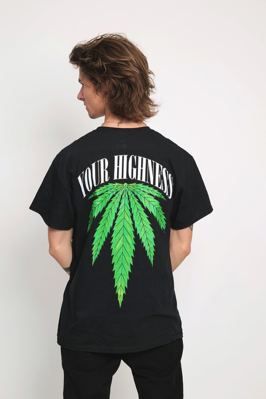 Hemp Leaf Tee Black