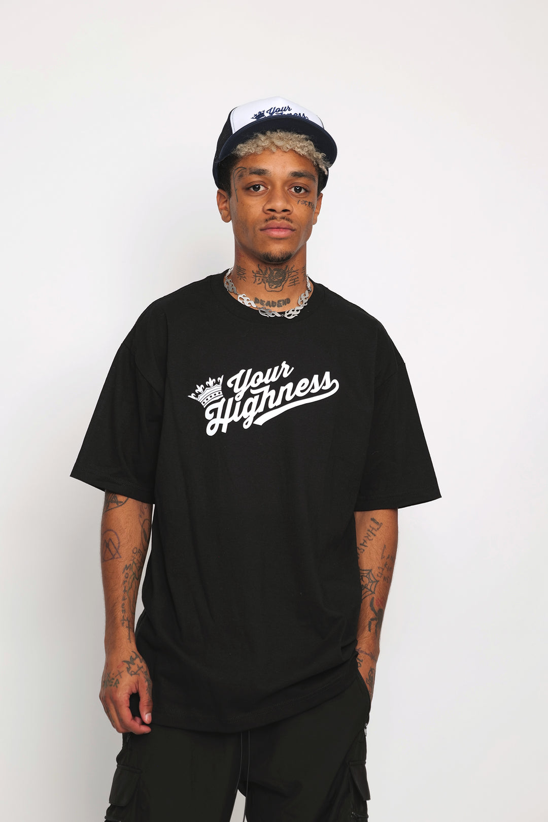 Crown Logo Tee Black/White