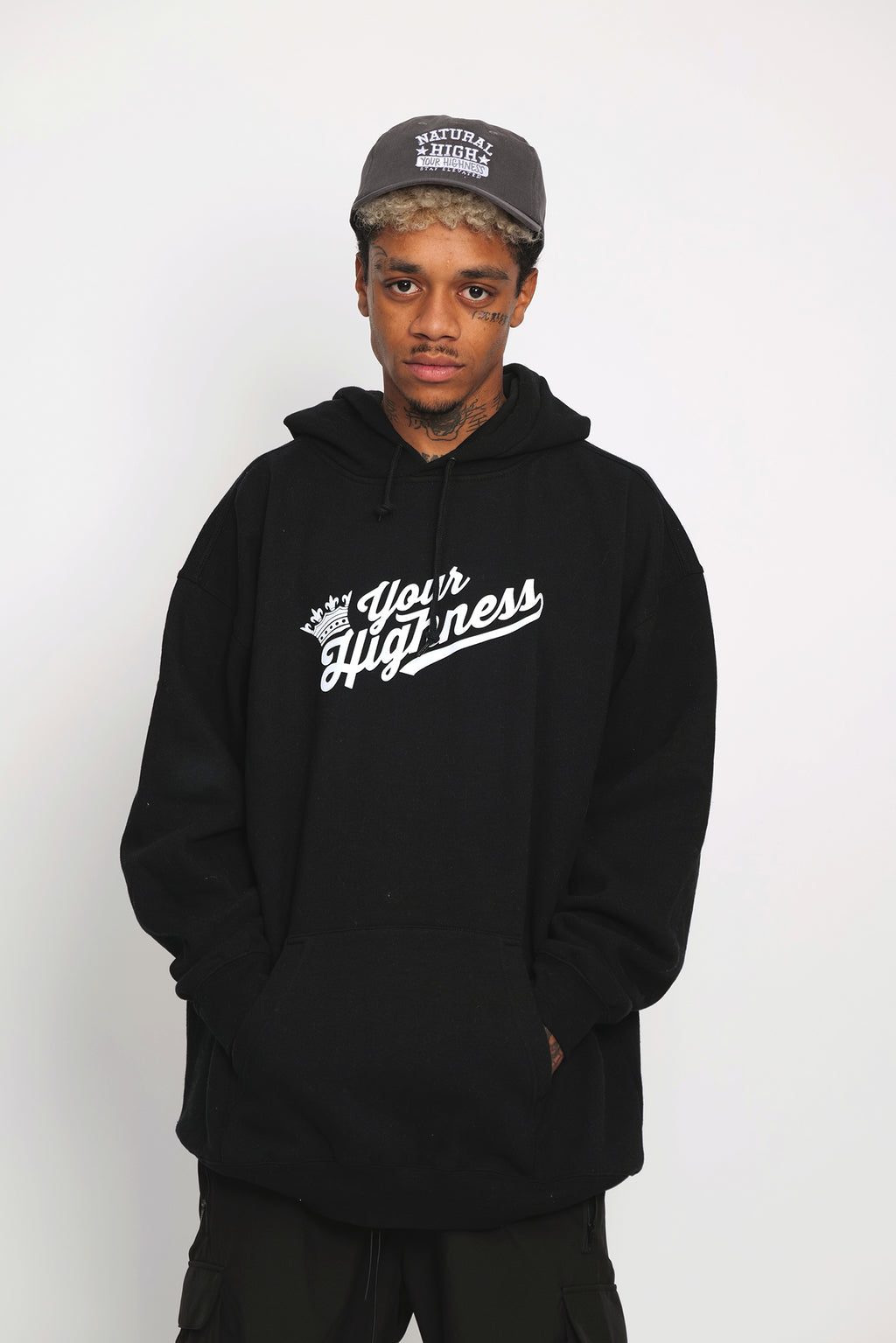 Crown Logo Hoodie Black