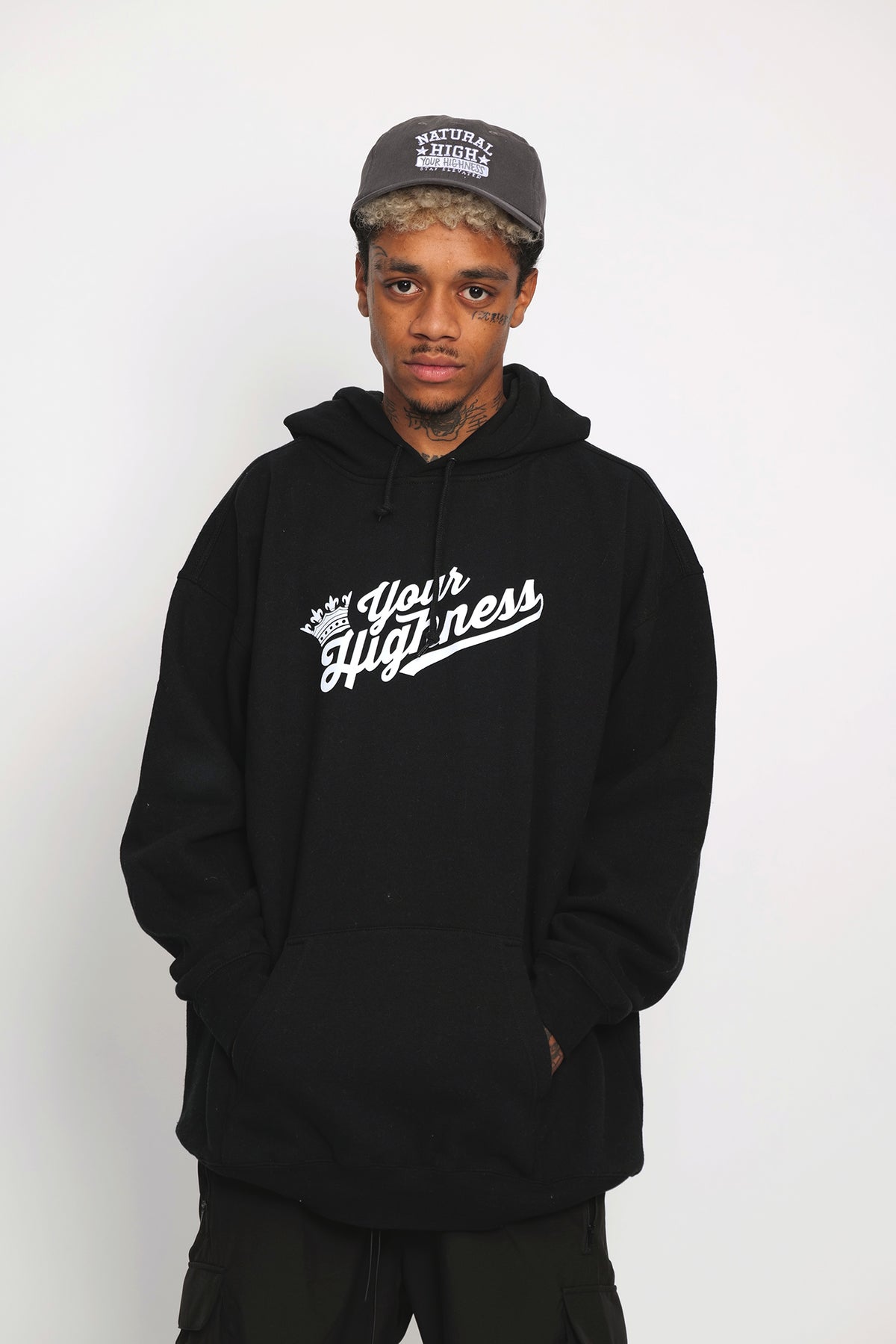 Crown Logo Hoodie Black