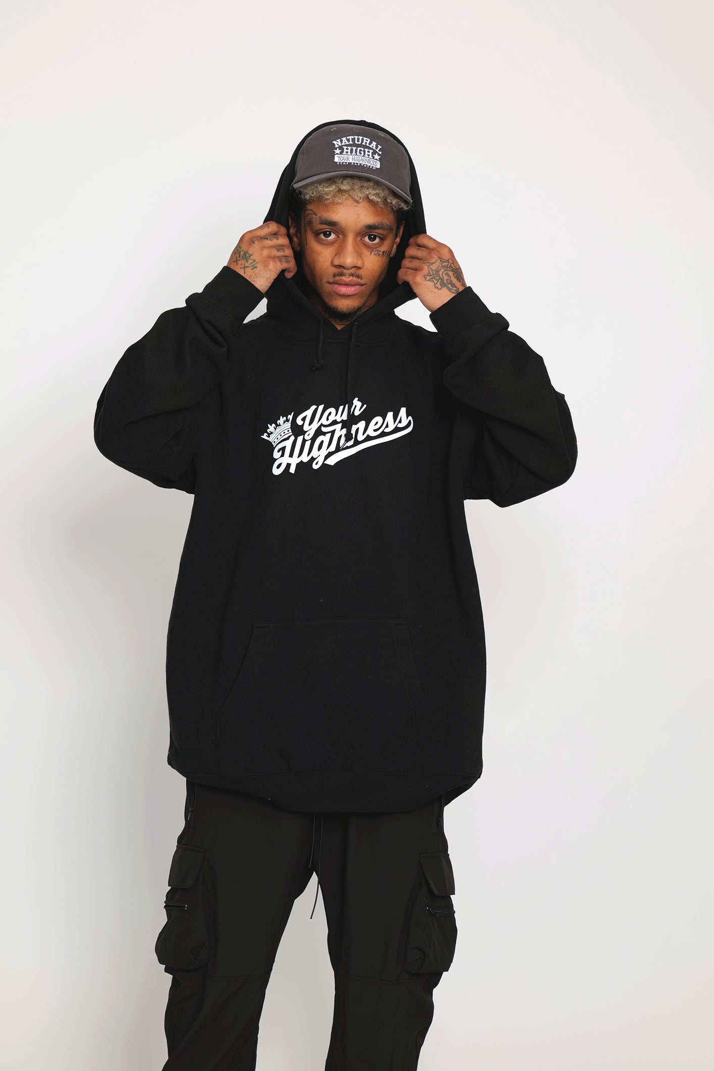 Crown Logo Hoodie Black
