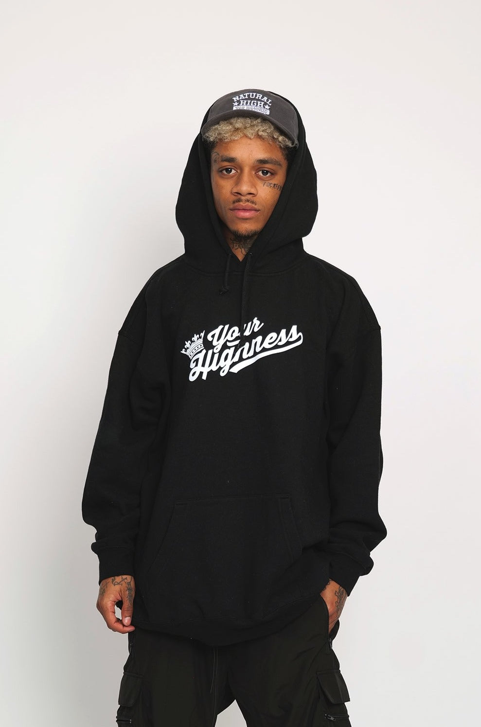 Crown Logo Hoodie Black