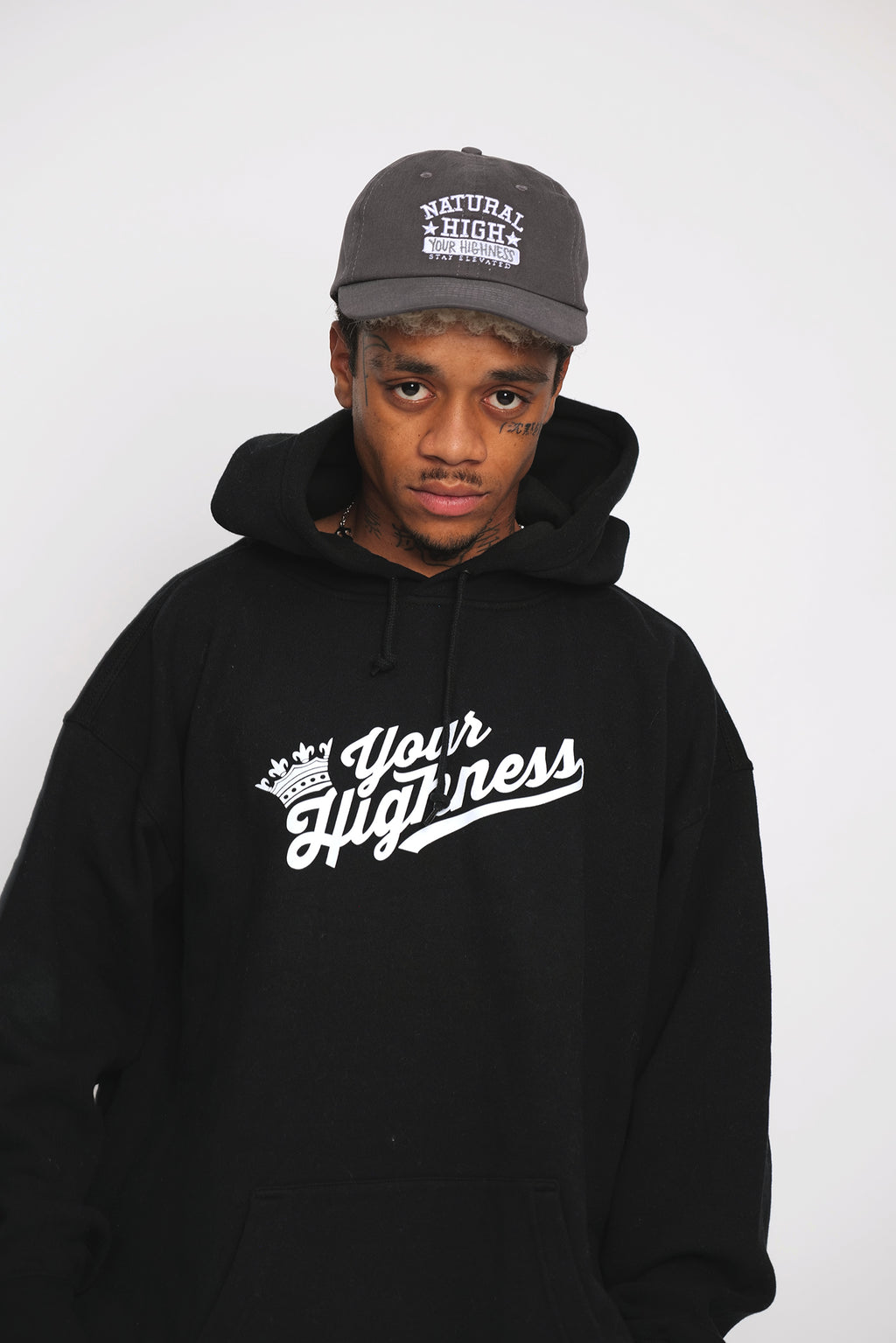 Crown Logo Hoodie Black