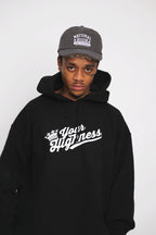 Crown Logo Hoodie Black