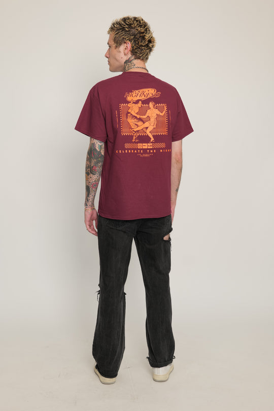 Dance Off Tee Maroon