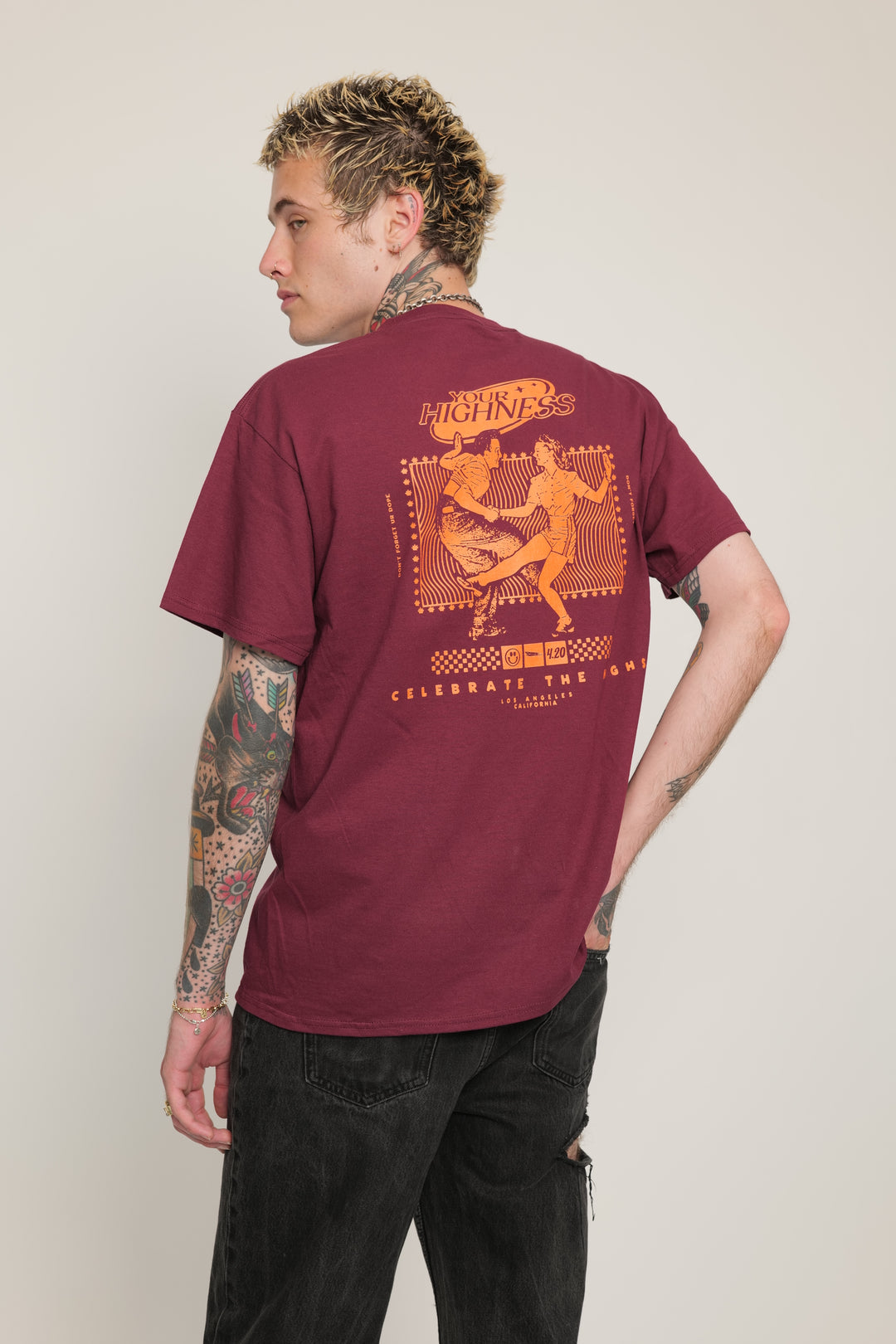 Dance Off Tee Maroon