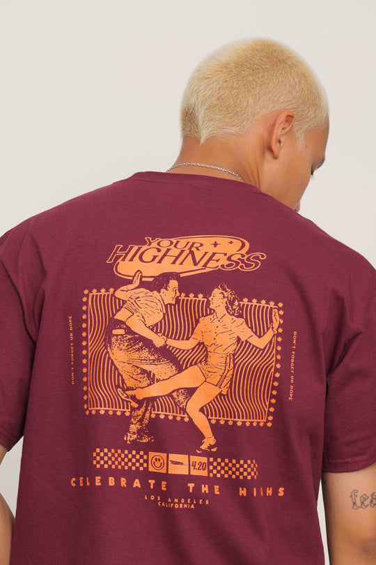 Dance Off Tee Maroon