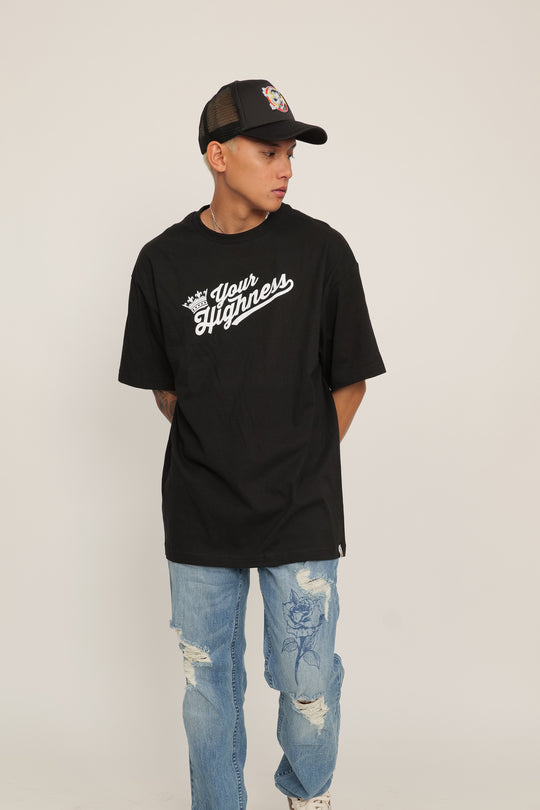 Crown Logo Tee Black/White