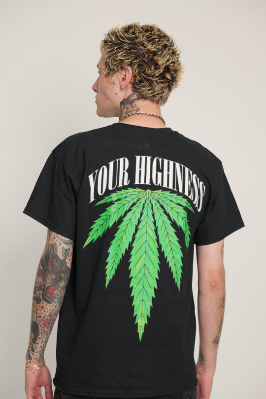 Hemp Leaf Tee Black