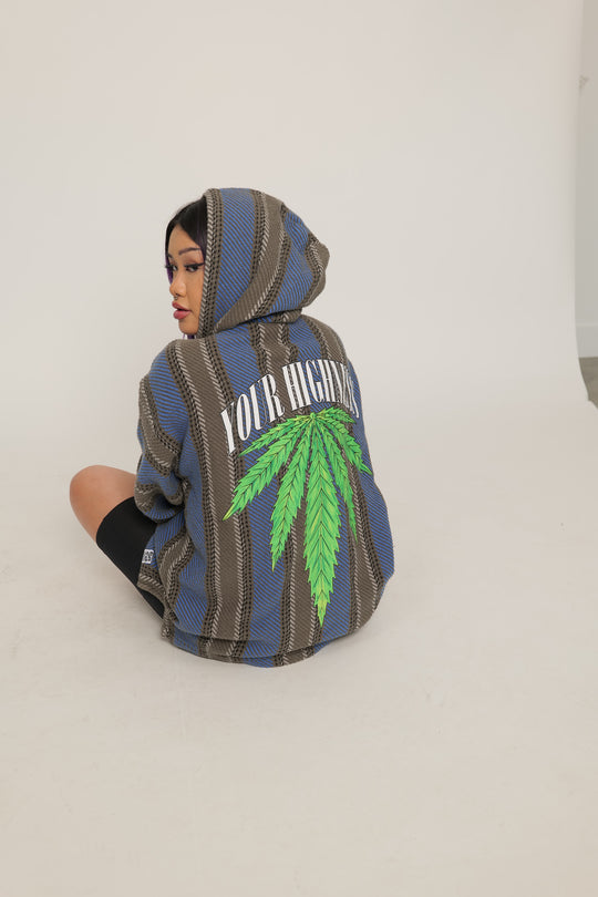 Hemp Leaf Baja Hoodie