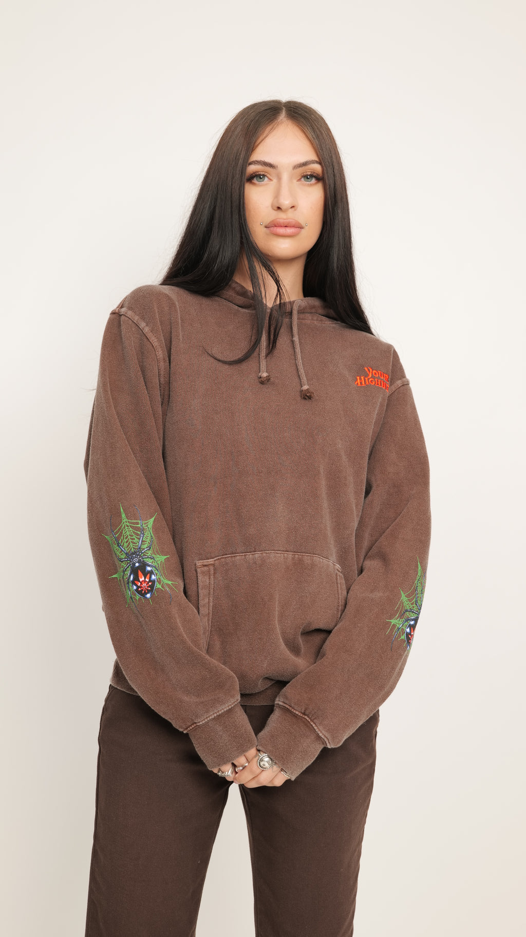 The Widow Hoodie Brown
