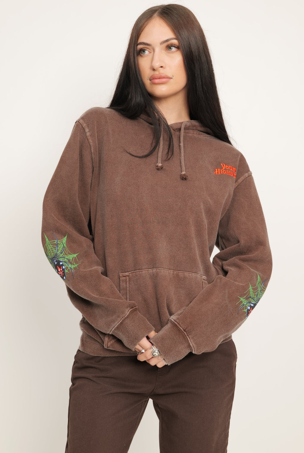 The Widow Hoodie Brown