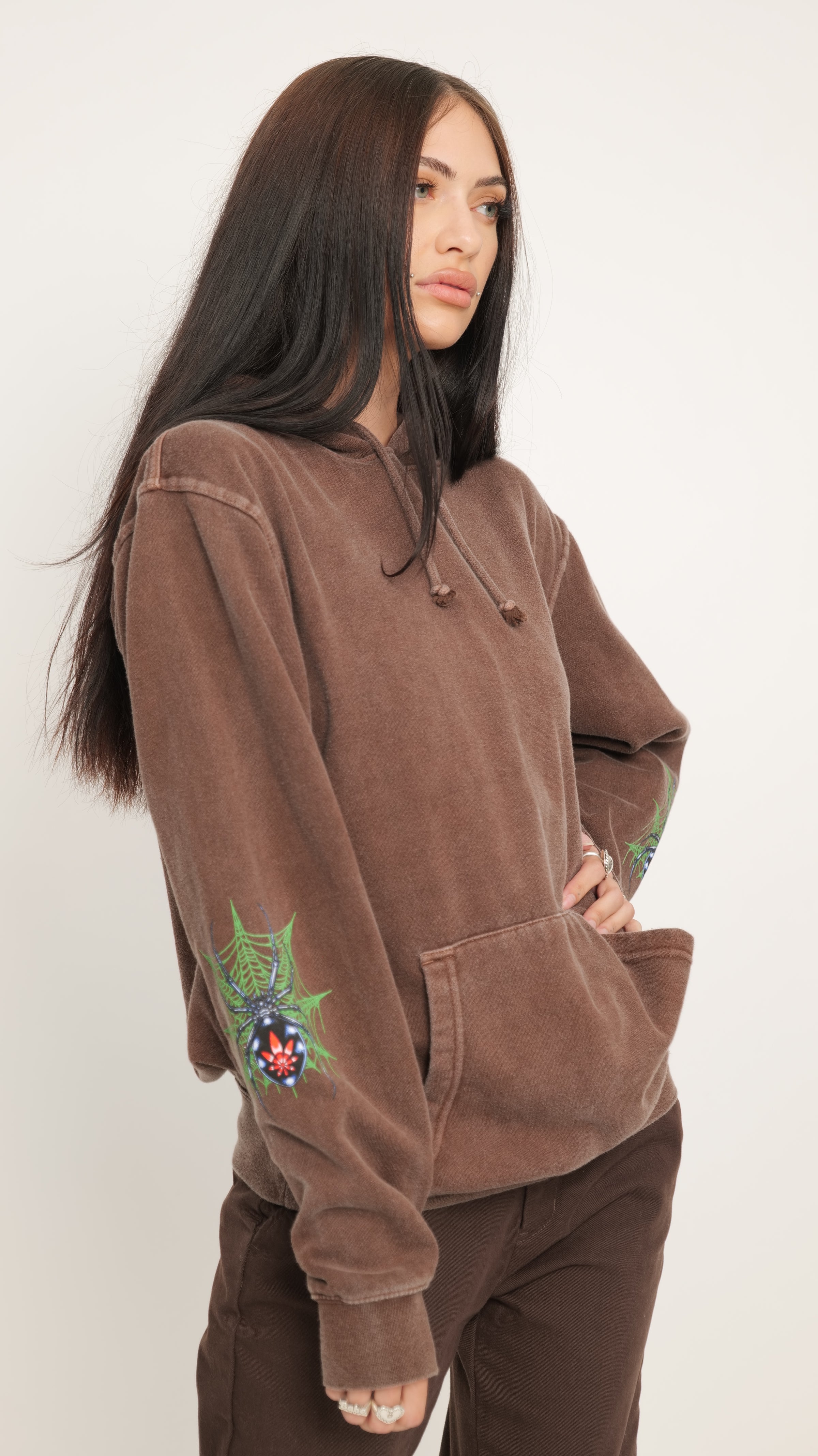 The Widow Hoodie Brown