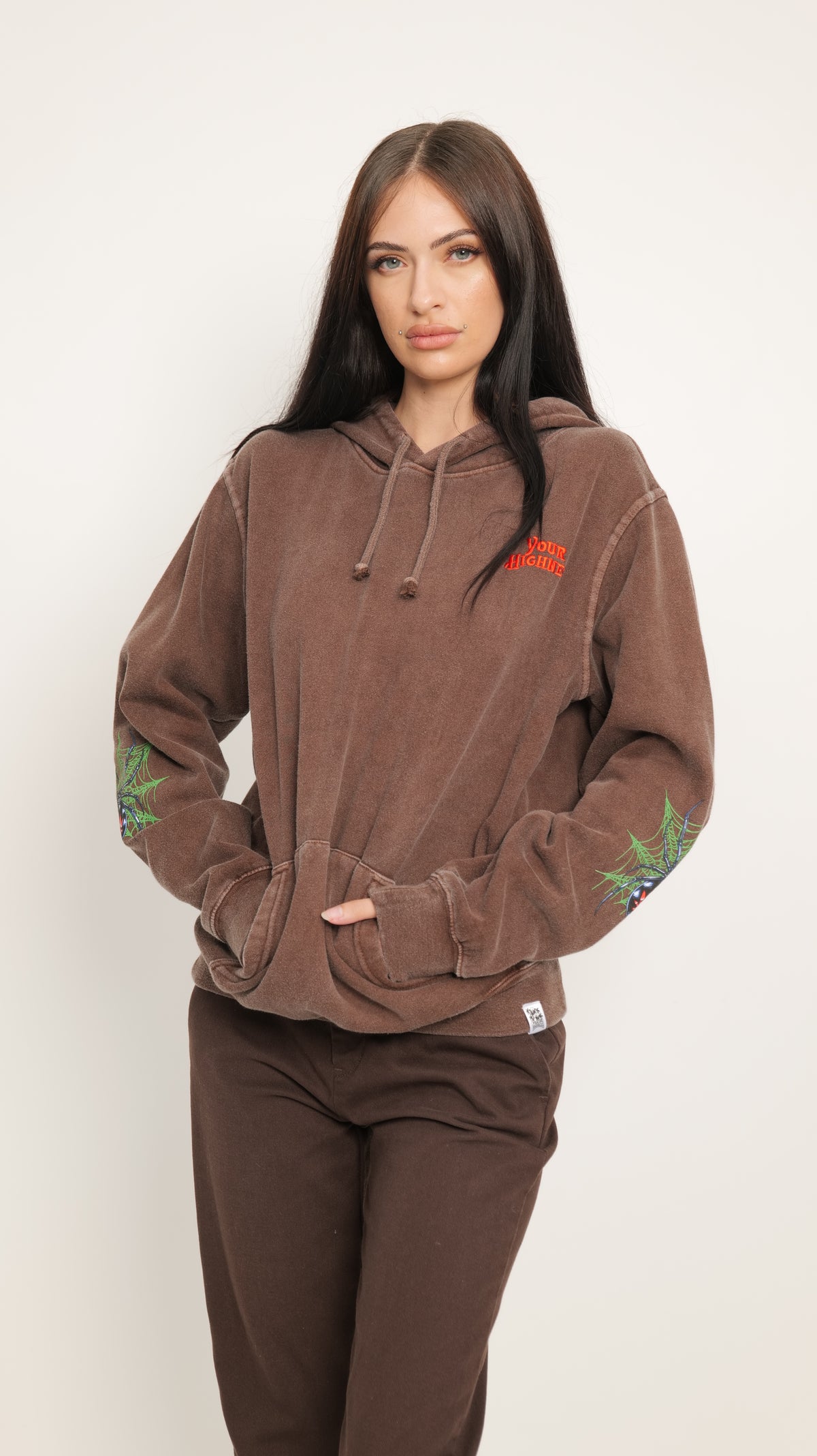 The Widow Hoodie Brown