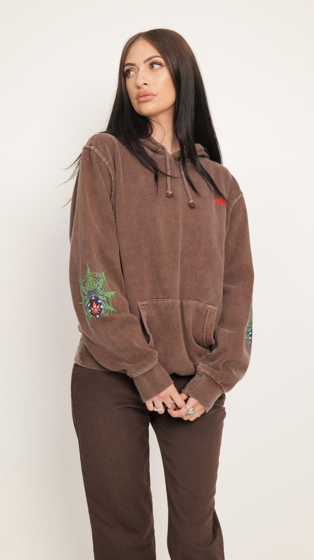 The Widow Hoodie Brown