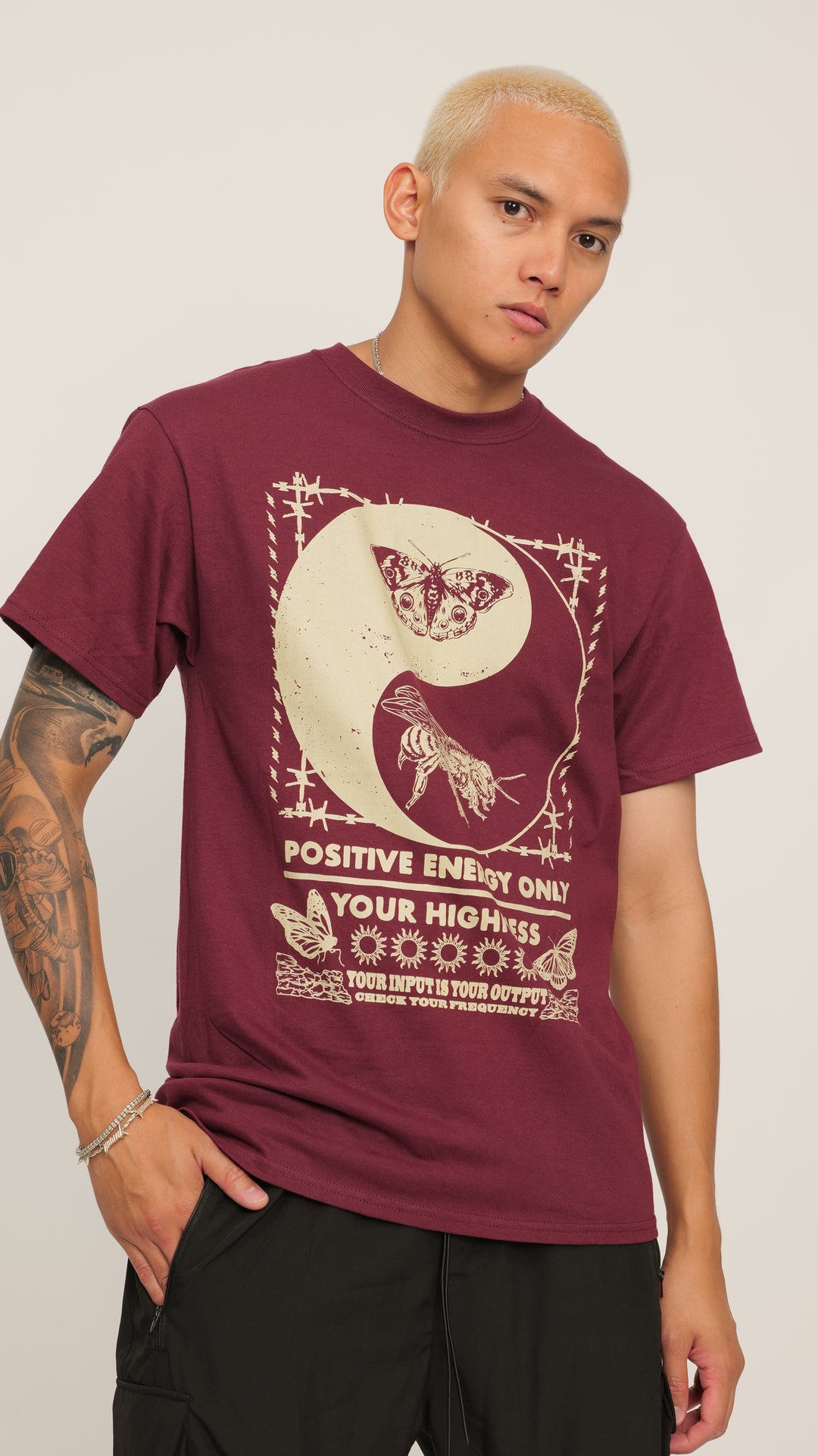 Output Tee Maroon