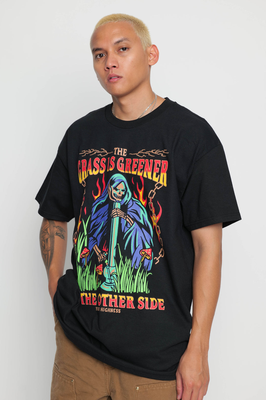 Grass is Greener Tee Black