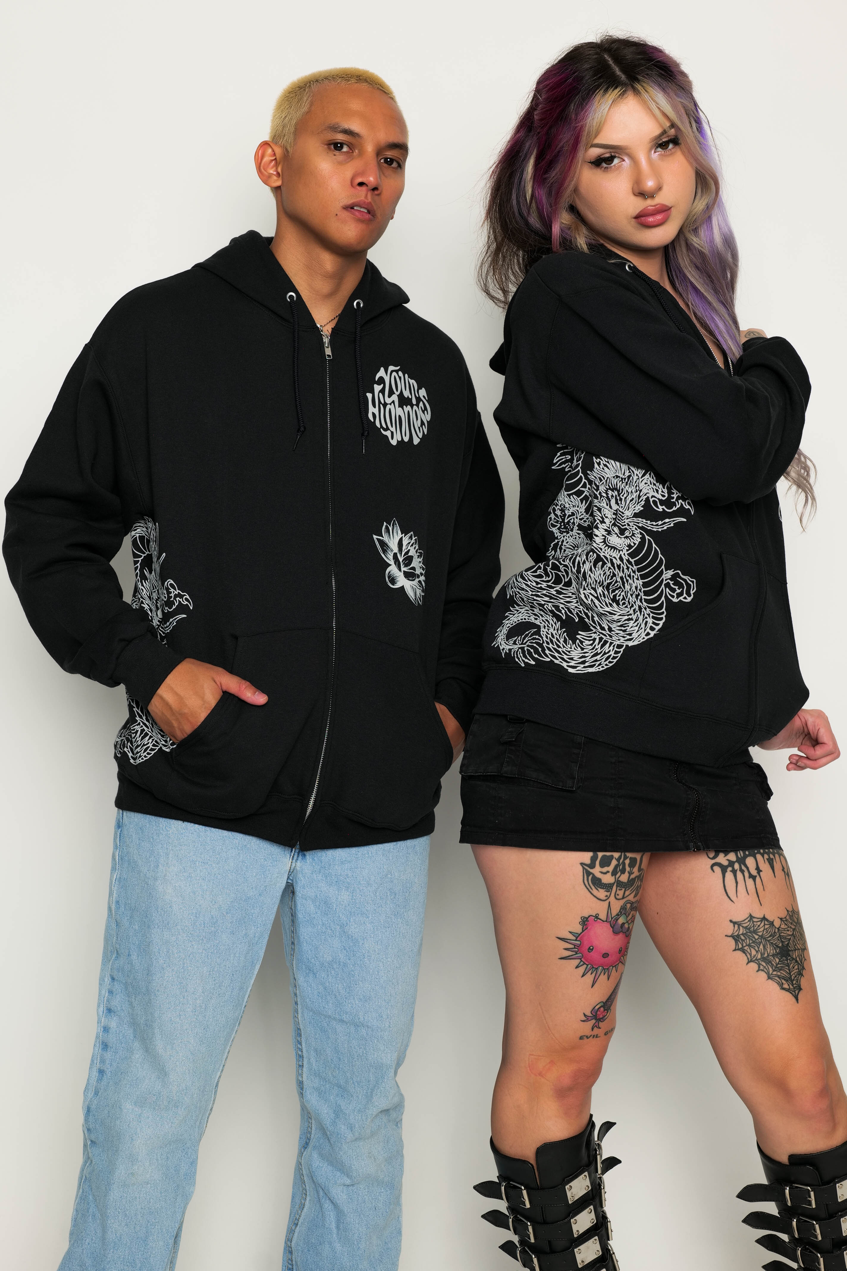 Dragonlily Zip Hoodie – Your Highness Clothing