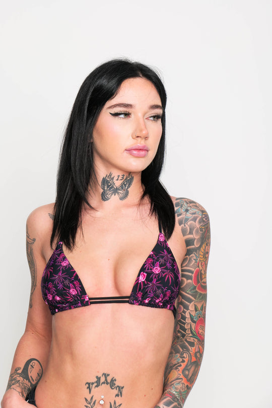 Strawberry Cough Triangle Bikini Top