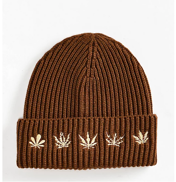 Plant Network Beanie Brown