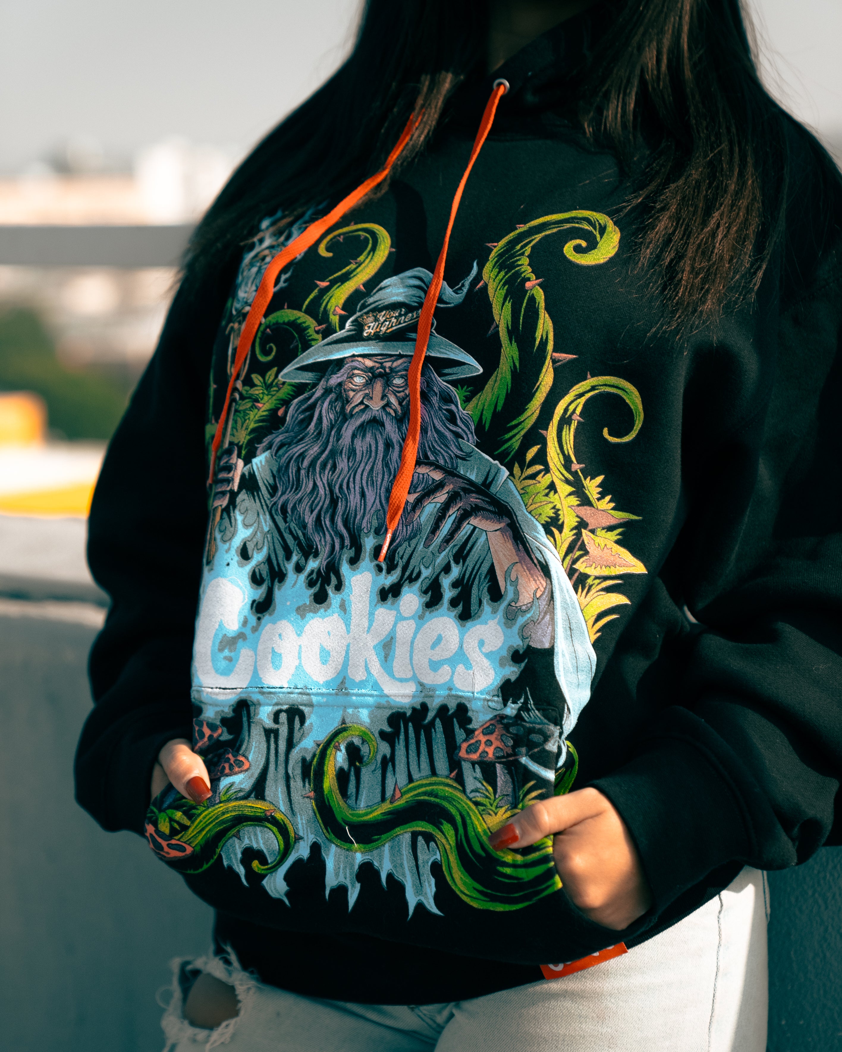 トップス 00s Algonquins wizard hoodie gothic Cropped Forest Witch Hoodie – Midnight Hour