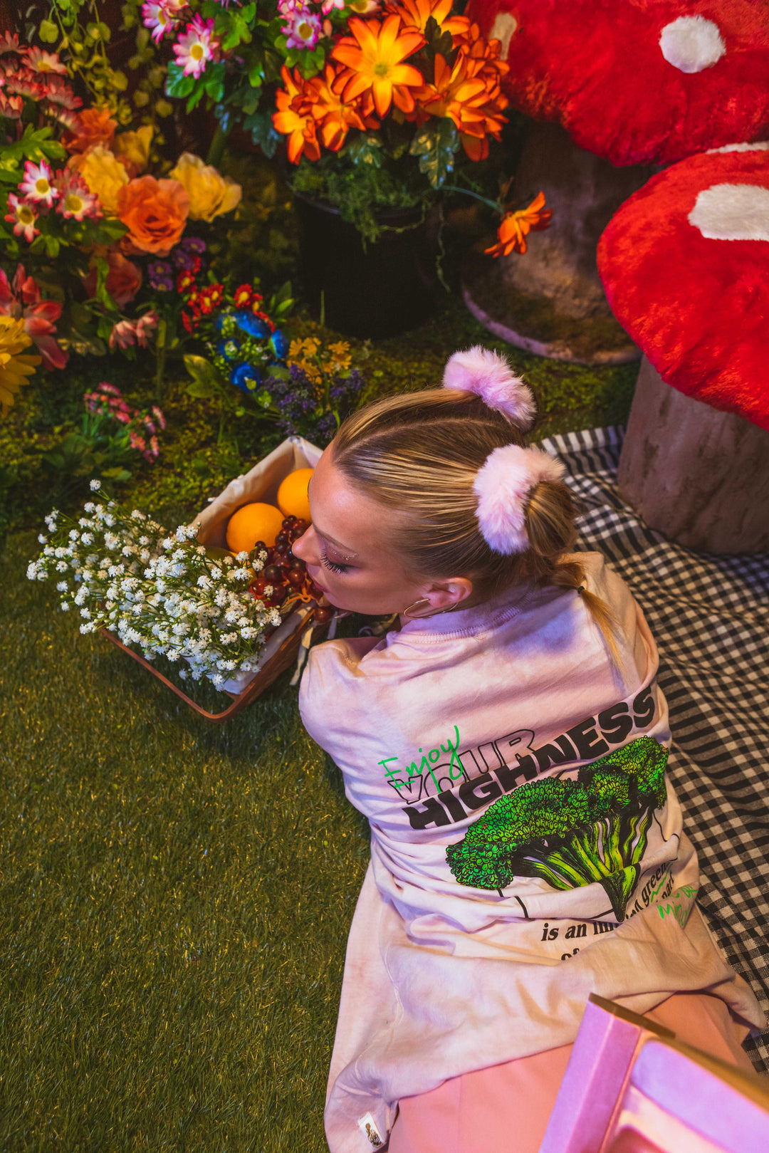 Broccoli Pink Wash Tee