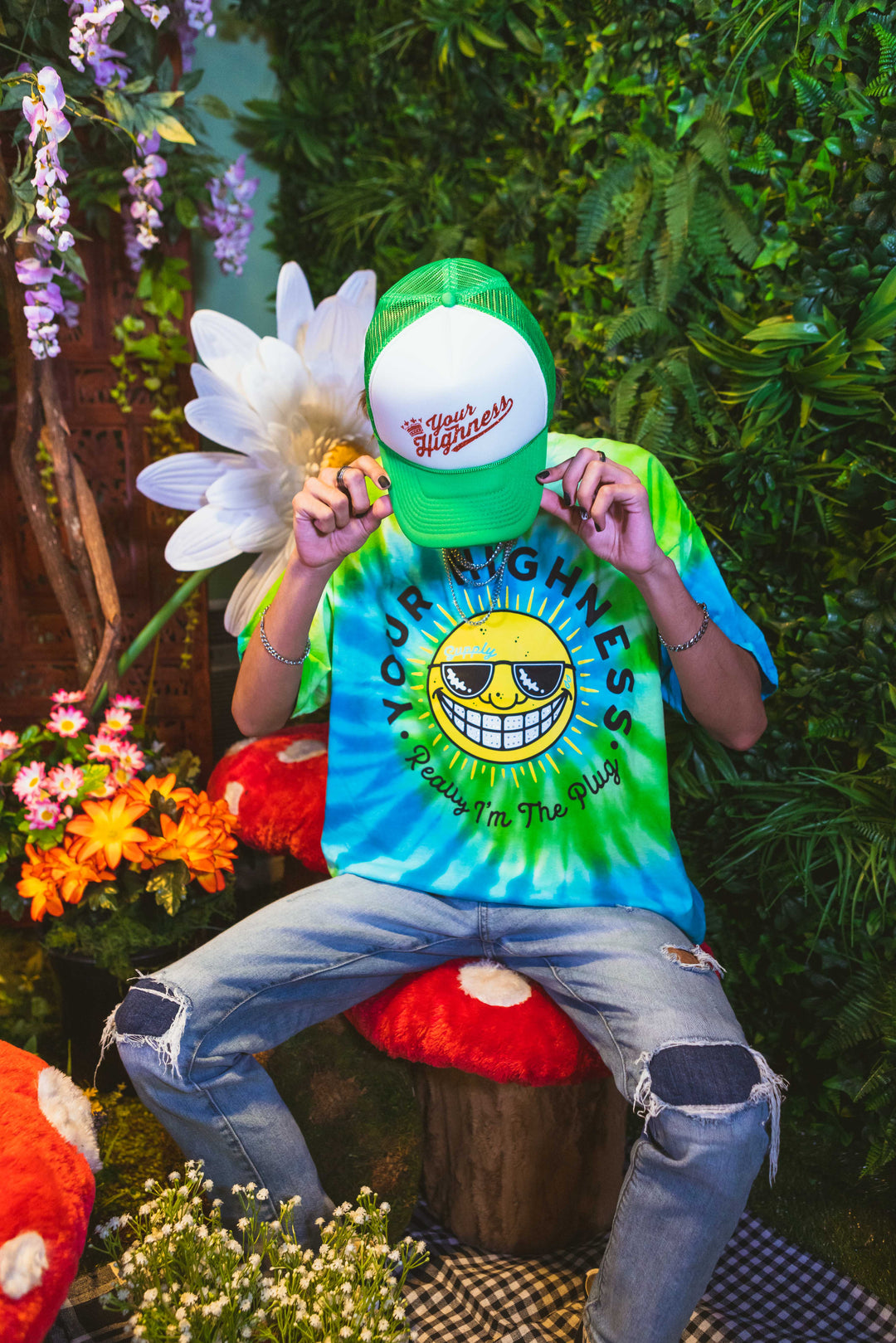 Radiation Tie Dye Tee Blue