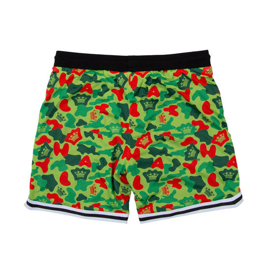 YHLA Crown Camo Mesh Shorts