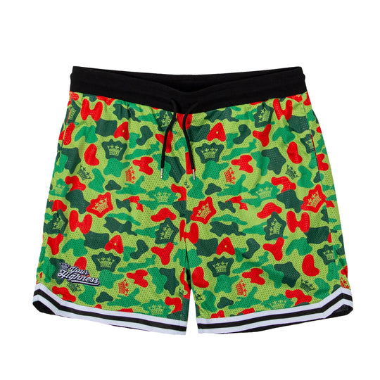 YHLA Crown Camo Mesh Shorts