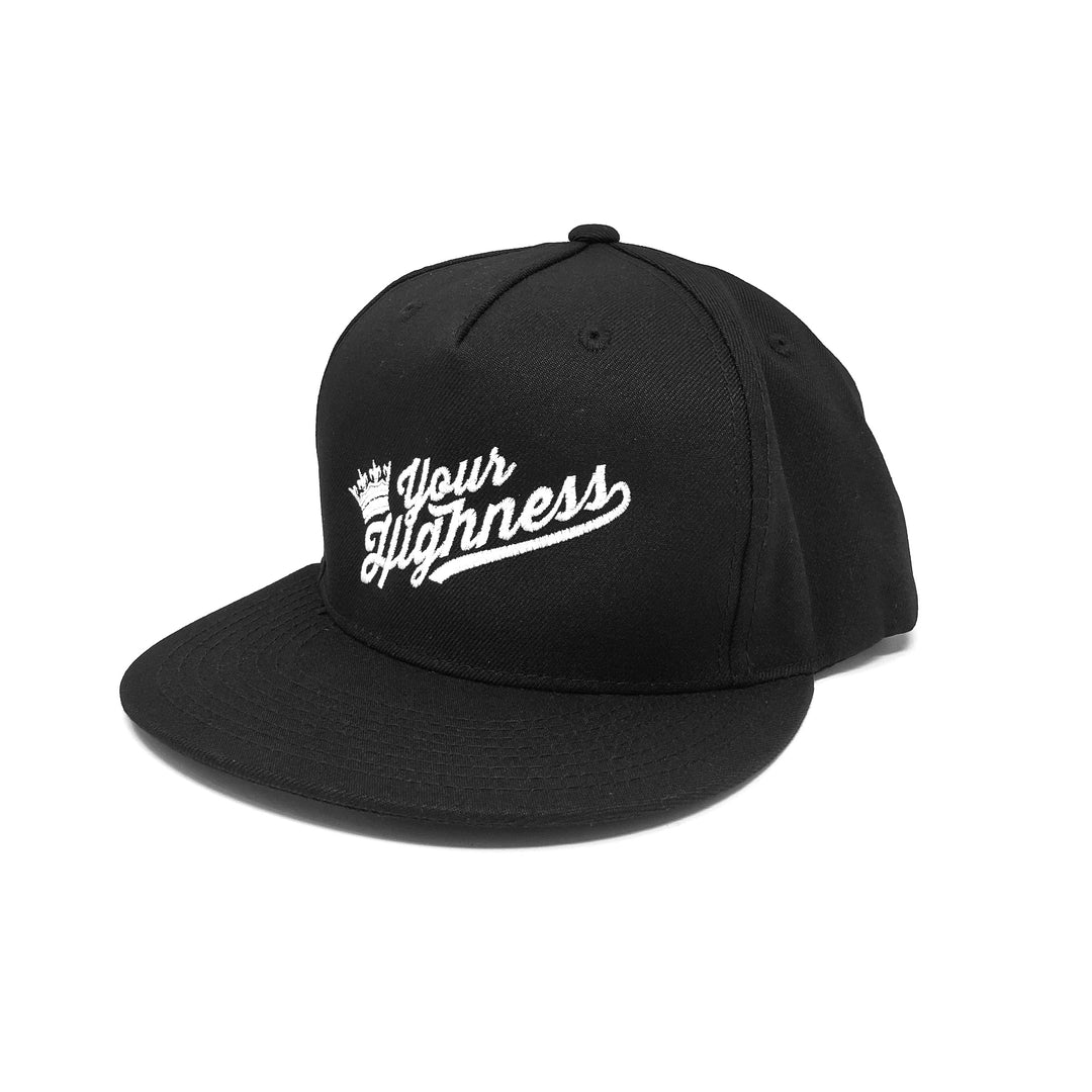 Crown Logo Black Snapback Hat