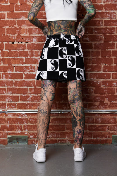 Harmony Checkered Skirt Blk/Wht