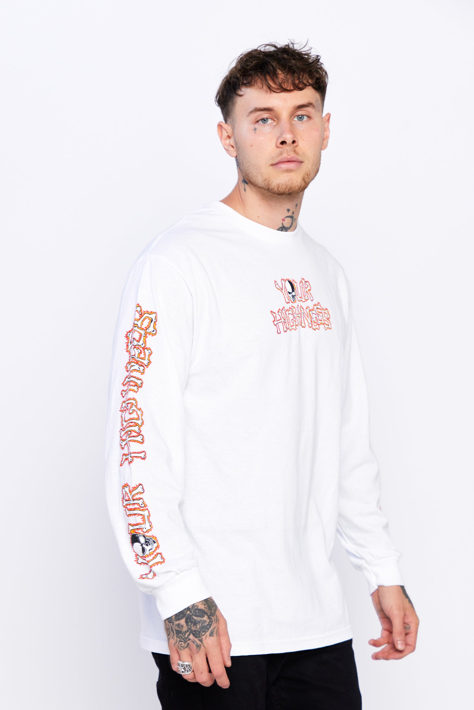 Fracture White L/S Tee