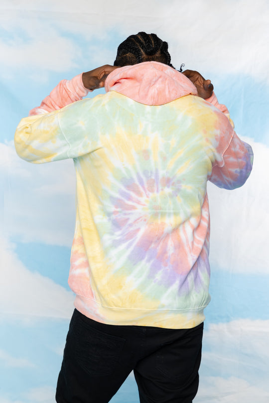 Trees Tie Dye Hoodie Rainbow