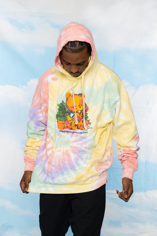 Trees Tie Dye Hoodie Rainbow