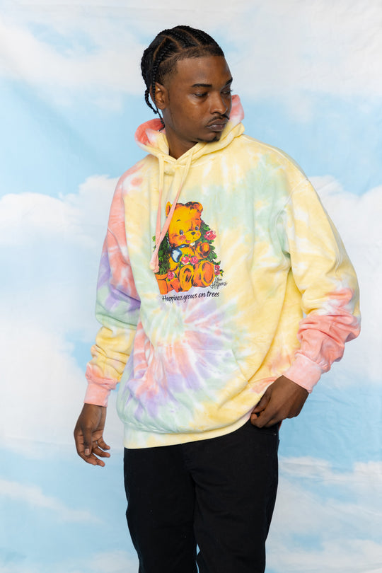 Trees Tie Dye Hoodie Rainbow