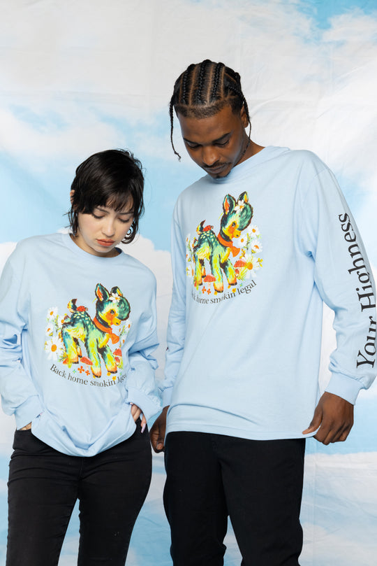 Smokin Legal L/S Light Blue