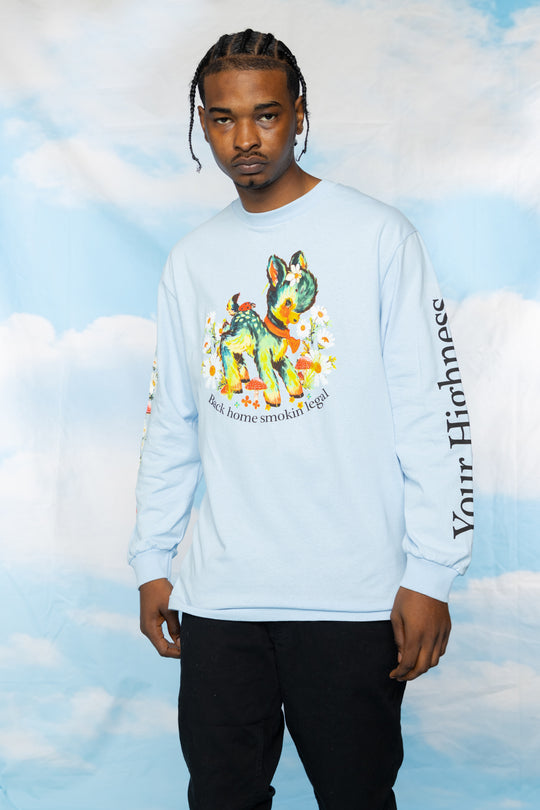 Smokin Legal L/S Light Blue