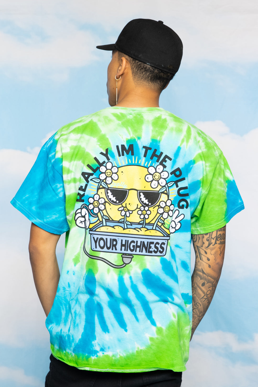 Radiation Tie Dye Tee Blue