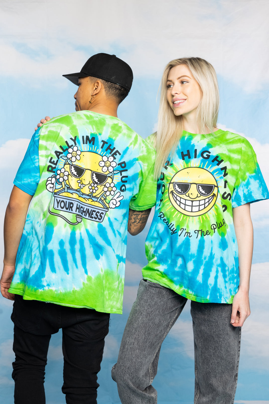 Radiation Tie Dye Tee Blue