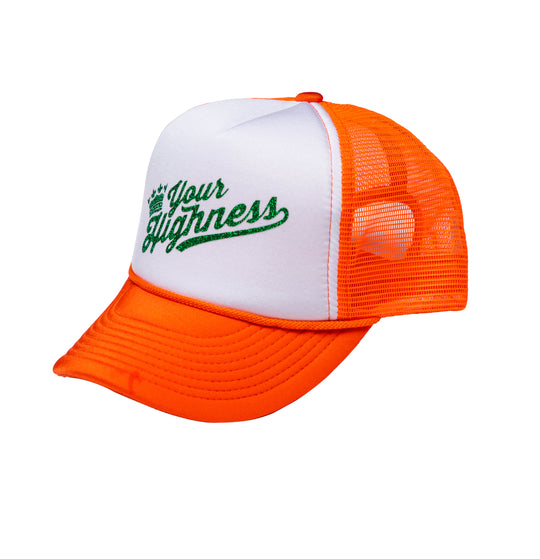 Crown Logo Mesh Cap Orange