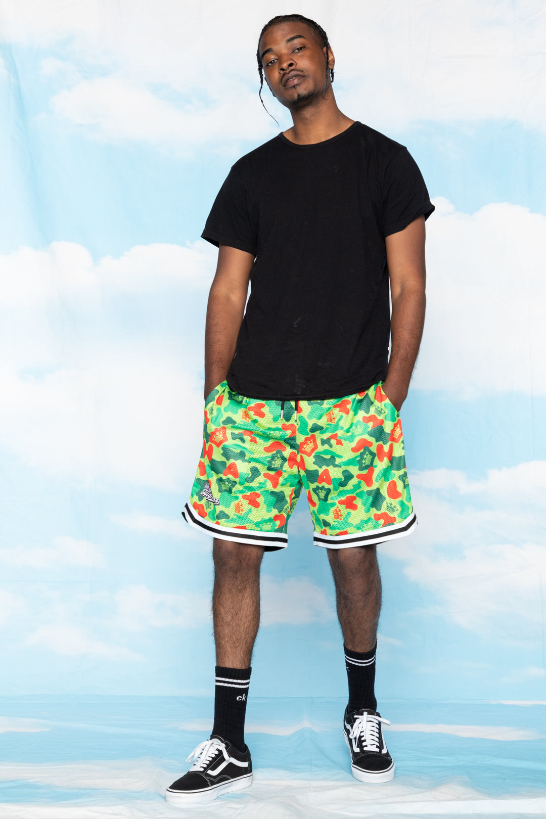 YHLA Crown Camo Mesh Shorts