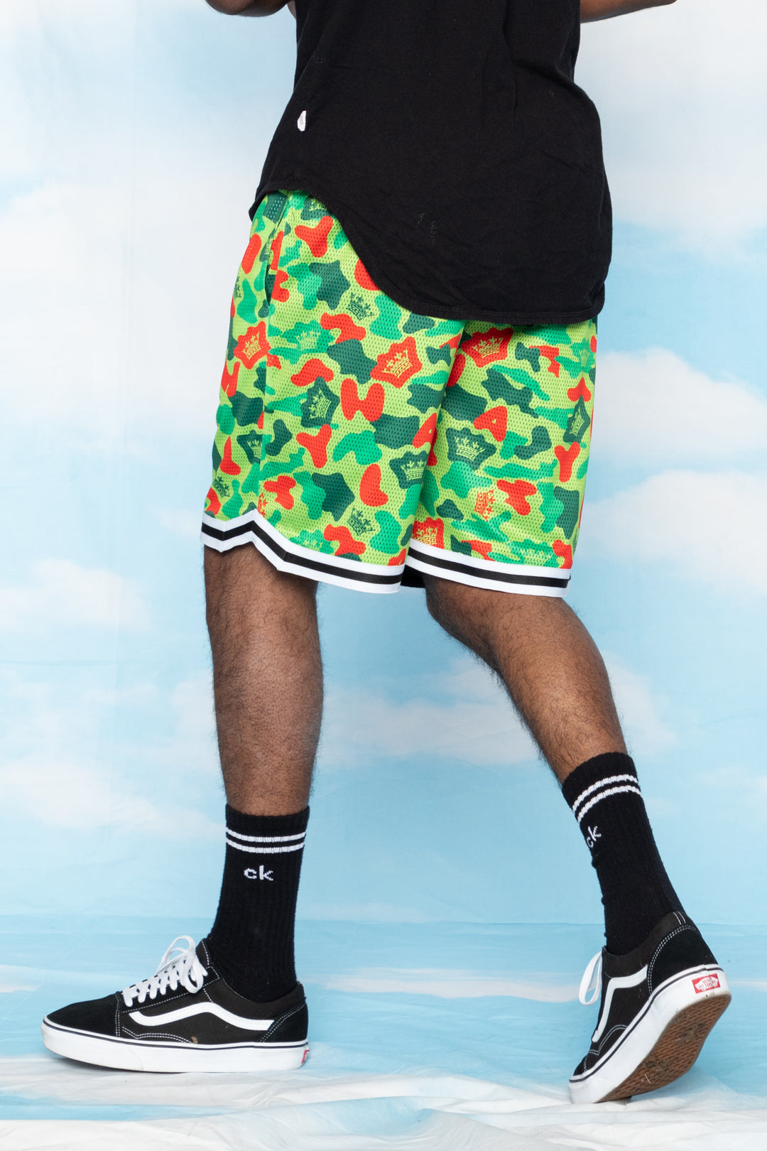 YHLA Crown Camo Mesh Shorts