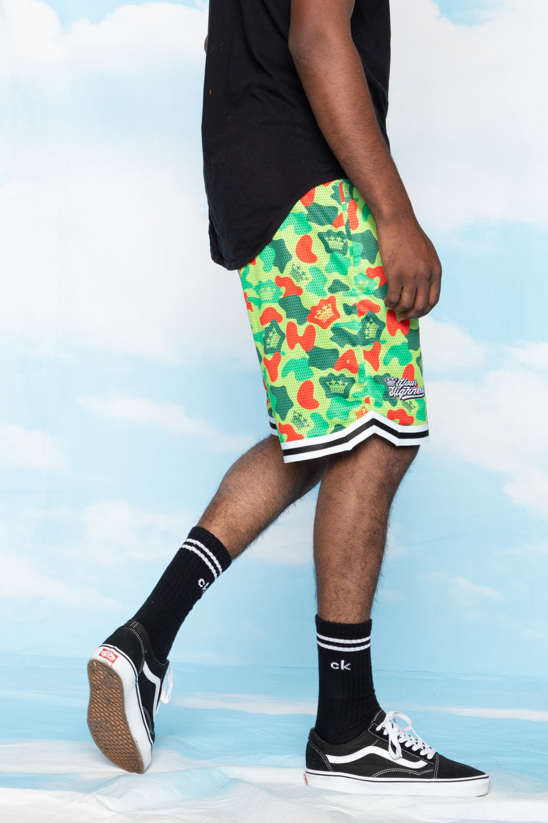 YHLA Crown Camo Mesh Shorts