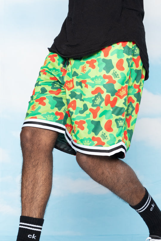 YHLA Crown Camo Mesh Shorts