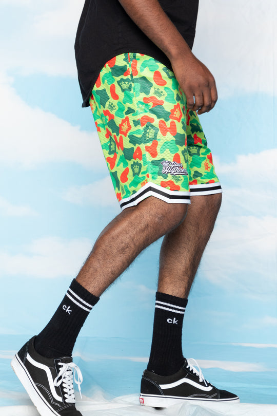 YHLA Crown Camo Mesh Shorts