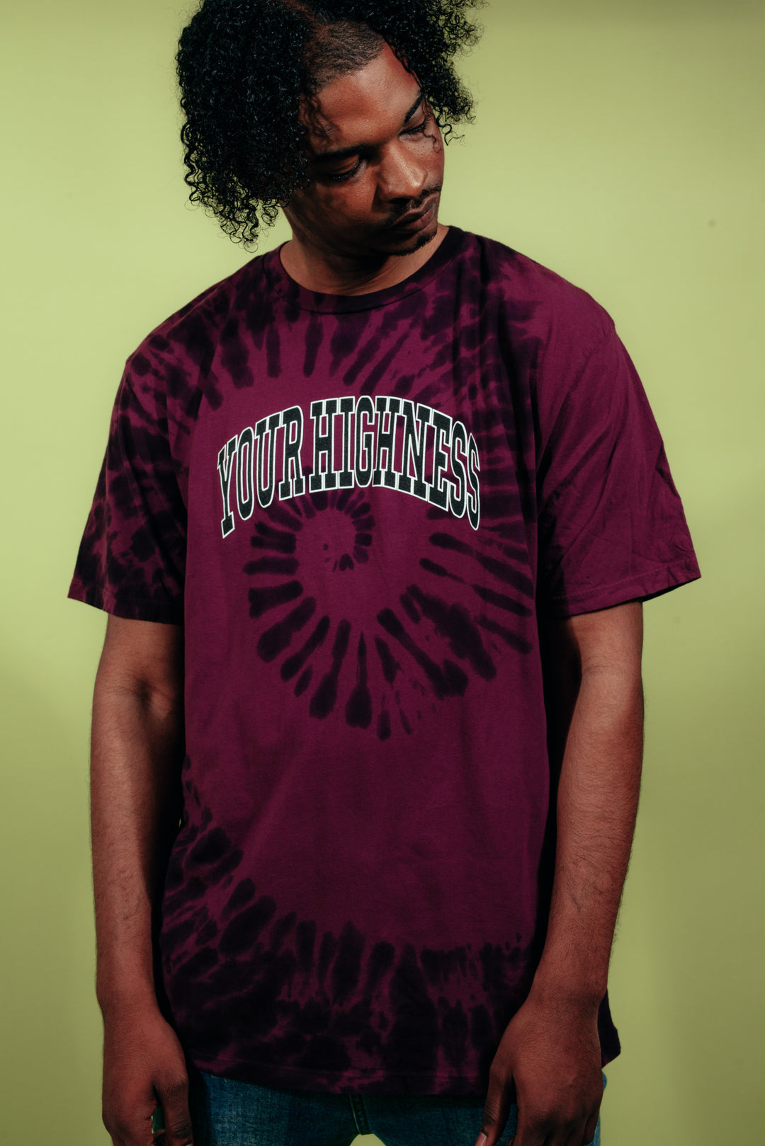 Graduate Tie Dye Tee Maroon Spiral